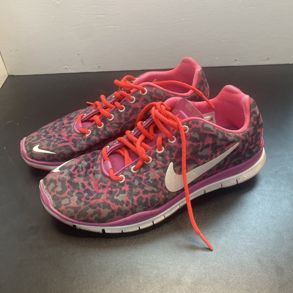 Nike Free 5.0 TR Fit 3 Womens Size: 8.5 Pink Camo Running Training Shoes