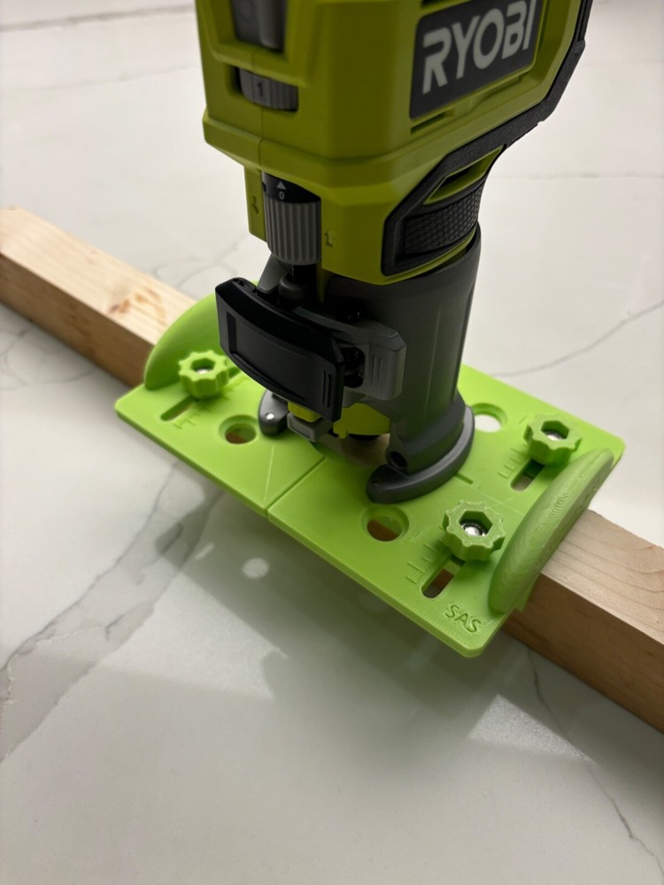 Ryobi RTR18 RTR18C R18TR P601 router base jig for making mortise  slot grooves