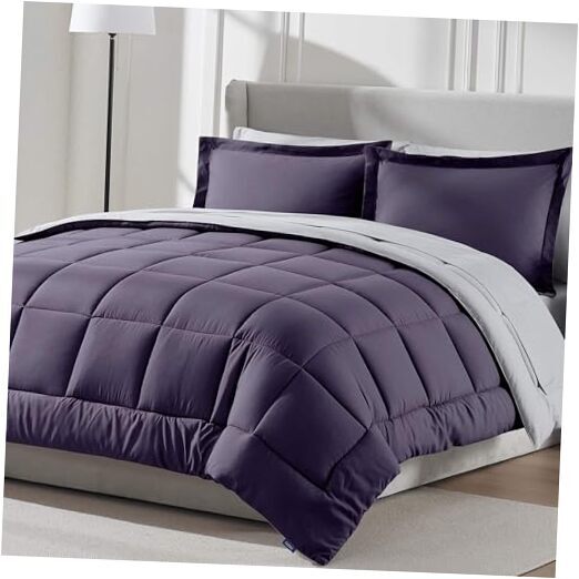 Full Size Comforter Set 7 Piece - Reversible Bedding Sets Full Purple, All
