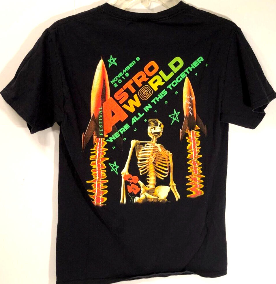 Travis Scott Astroworld Festival Houston We're All This Together Black T-Shirt S