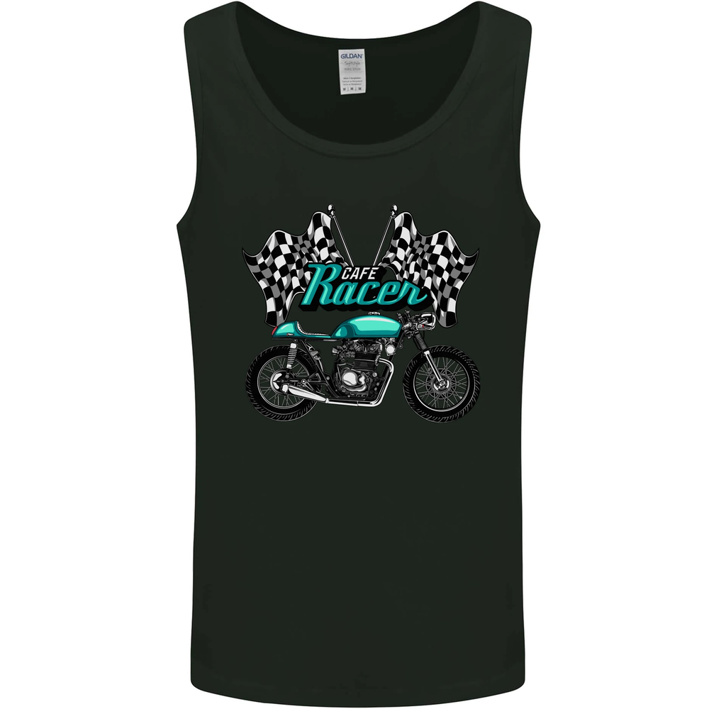 Cafe Racer Biker Motorcycle Motorbike Mens Vest Tank Top