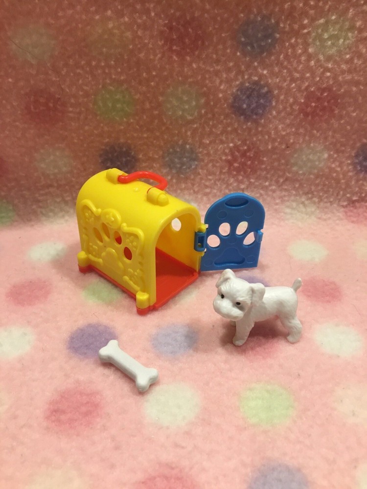 Barbie Doll Dollhouse Pet Puppy Carrier & Treat Bone  Accessory #3 Playset New!