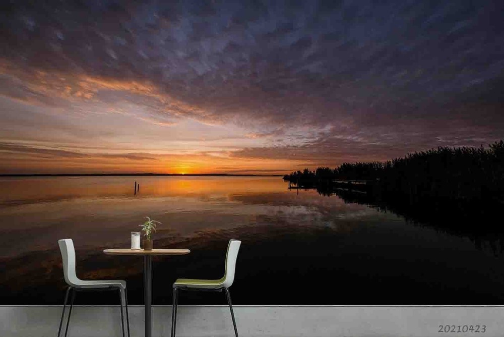 3D Sky Sea Sunset Landscape Wall Murals Wallpaper Murals Wall Sticker 4