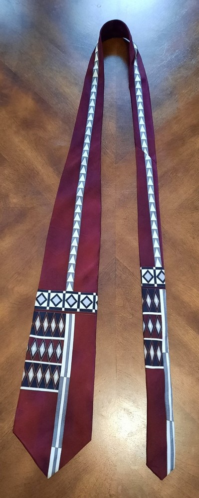 Art Deco Style Geometric Men's Vintage Tie