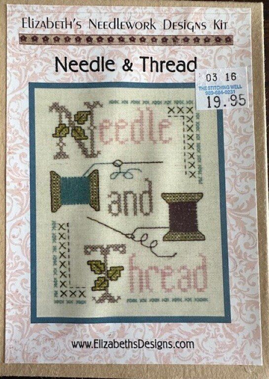 ELIZABETH'S NEEDLEWORK DESIGNS KIT NEEDLE & THREAD