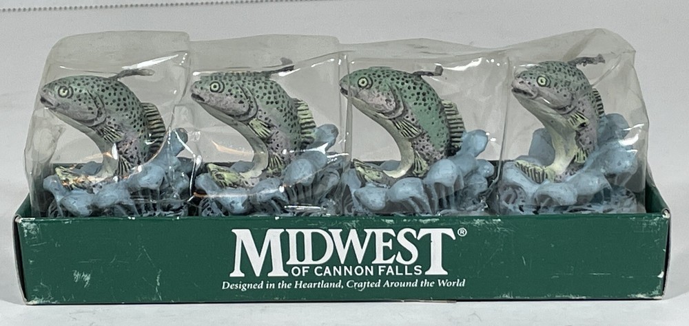 Rainbow Trout Fish Candle 4 Piece Set Tealight Midwest of Cannon Falls Fishing