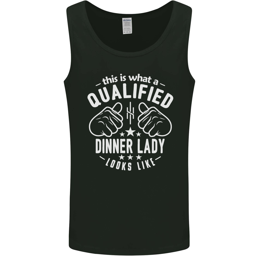 A Qualified Dinner Lady Looks Like Mens Vest Tank Top