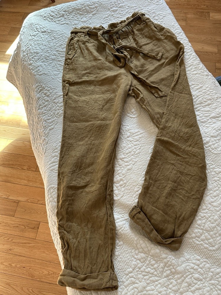 free people linen harem pants