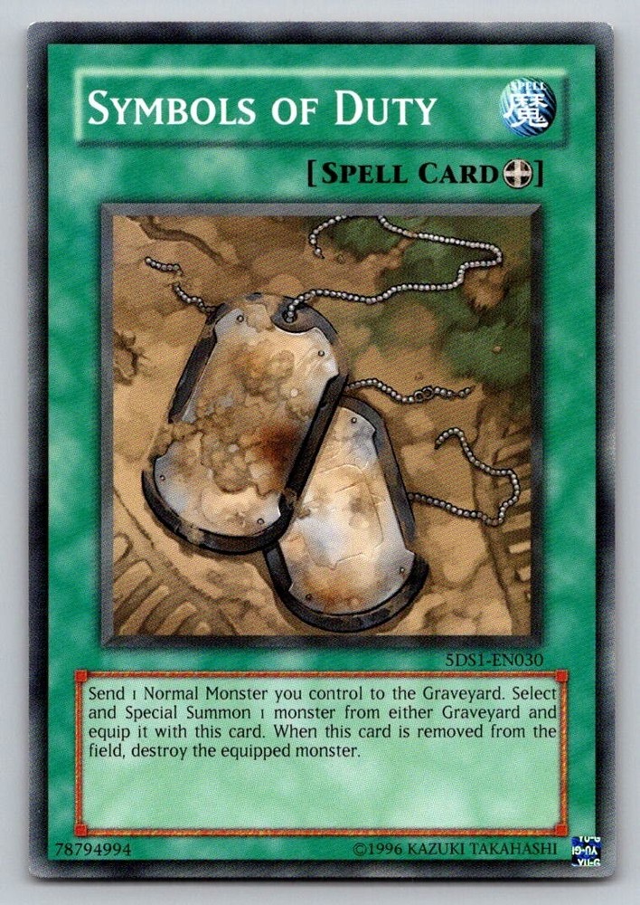 5DS1-EN030 Symbols of Duty Trading Card