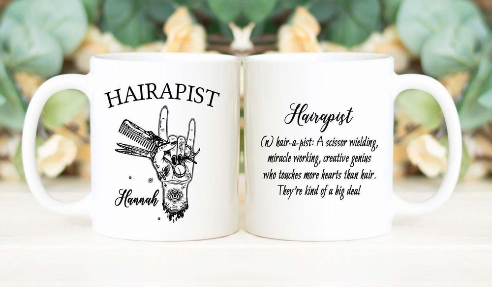 Hairapist Mug Personalized Coffee Mug For Hairstylist Birthday Gift For Hair