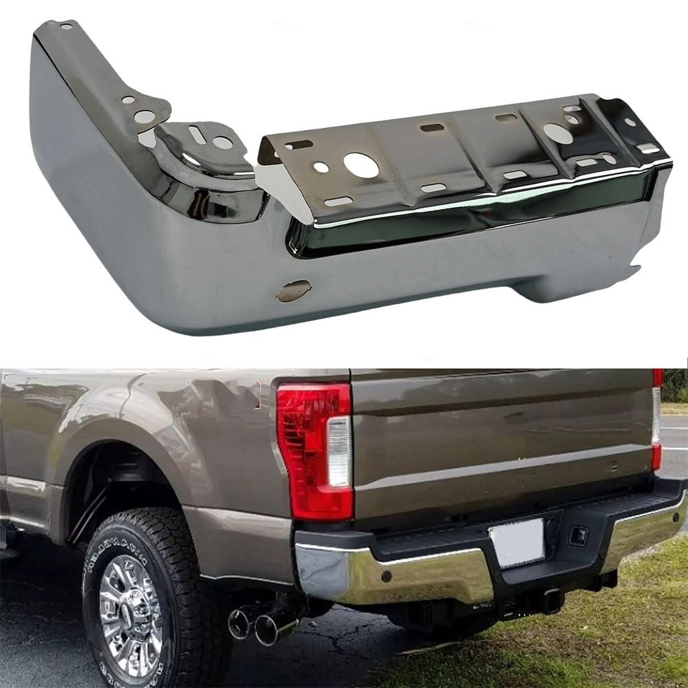 For 2017-2022 Ford F250 F350 w/ Park NEW Chrome Rear LH Drivers Bumper Face Bar
