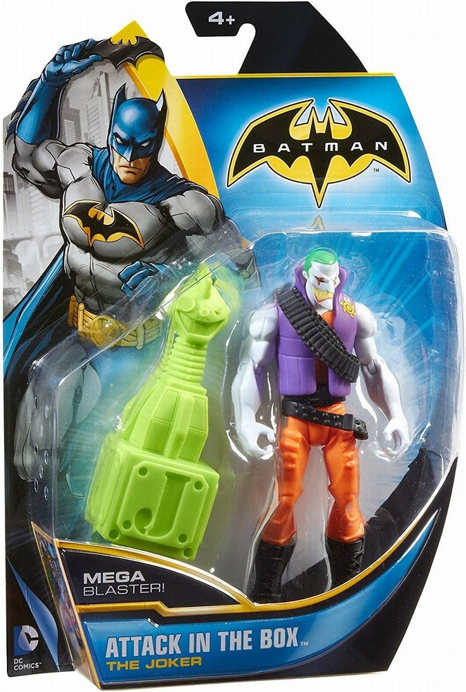 Batman JOKER Attack in the Box Action Figure w/Mega Blaster 2013 5.5