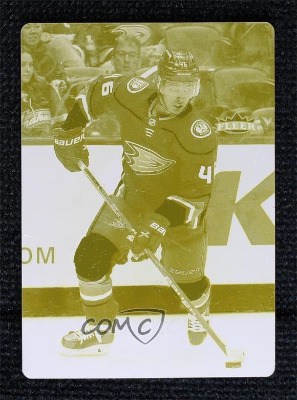 2021 Fleer Ultra Rookies Printing Plate Yellow 1/1 Trevor Zegras #232 Rookie RC