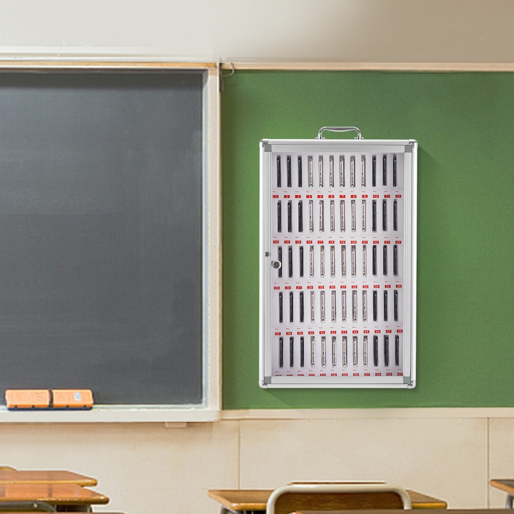 Aluminum Alloy Storage Cabinet for Cell Phones Can be Carried by Hand (60 Slots)