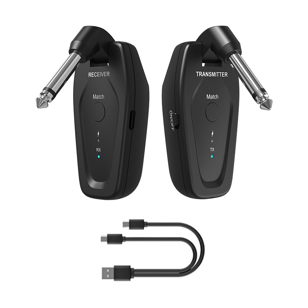 UHF Wireless Guitar System Rechargeable Transmitter Receiver for Guitarists