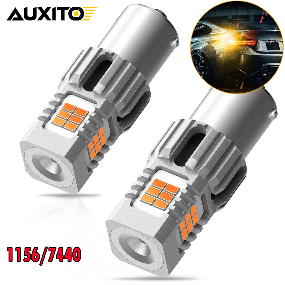 AUXITO Pair 7440 3157 1156  LED Canbus No Error SMD Led Turn Signal Light Amber