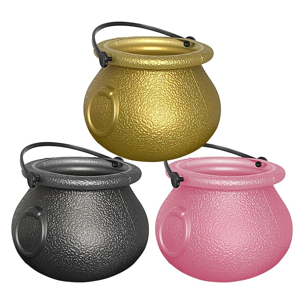 Mini Halloween Cauldron Bucket for Candy Trick or Treat Party Props