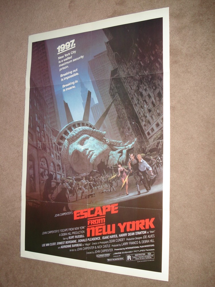 John Carpenter's ESCAPE FROM NEW YORK Orig. '81 O/S-Kurt Russell, Lee Van Cleef