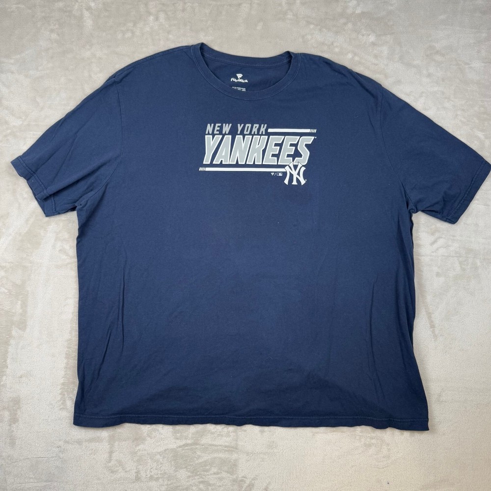 Fanatics Mens  Size 4XLB Blue Gray New York Yankees Baseball Tshirt