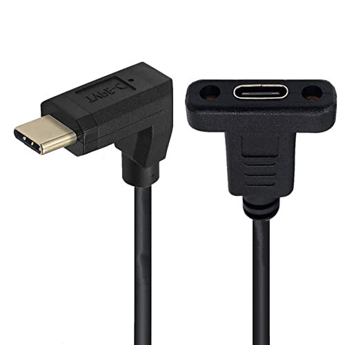 90 Degree Angled USB-C 3.1 Male to Female Extension Cable