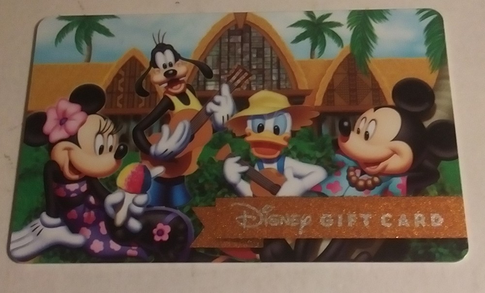 Disney gift card empty no funds Mickey Minnie Donald Goofy-image