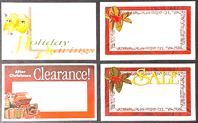 ⭐ CLEARANCE!!⭐ 400pcs BULK PACK CHRISTMAS SALE PRICE TAGS SIGNS FOR RETAIL STORE-image