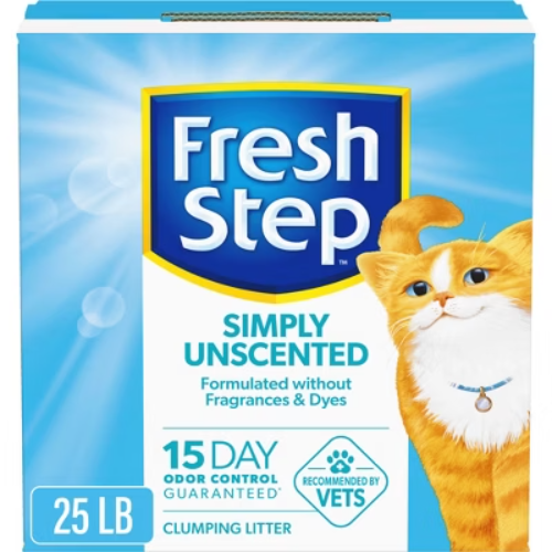 Fresh Step Simply Unscented Clumping Cat Litter 25lb Box