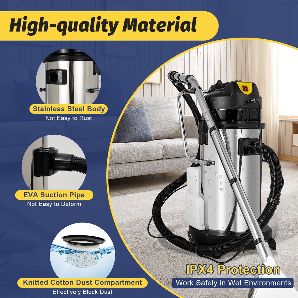 Powerful 110V 40L Upholstery Spot Cleaner and Carpet Vacuum Machine