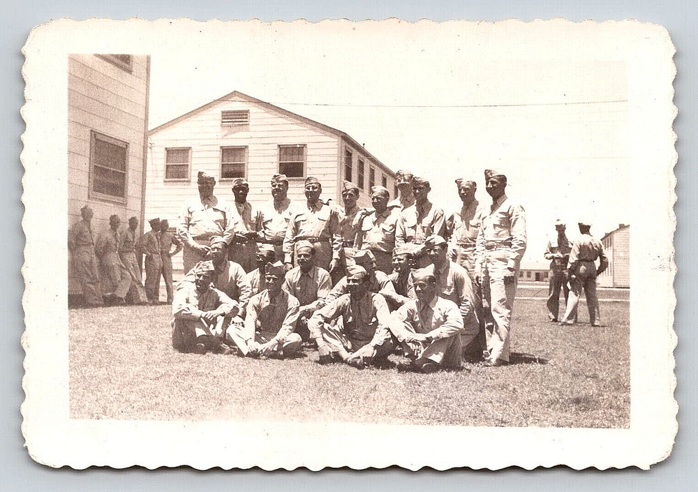 Vintage Military Men Group Photo San Antonio Aviation Cadet Center Texas USA
