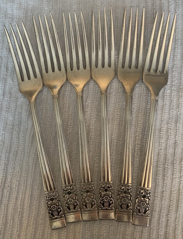 Oneida Community Plate CORONATION Silver Plate 1936 - Dinner Forks Set Of 6