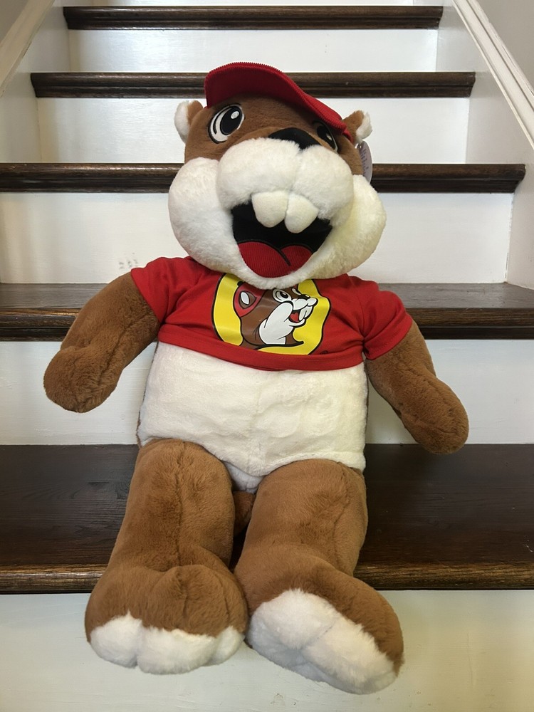 Bucees Plush Beaver Large 28” Stuffed Hat T Shirt TX Gas Station Mascot Buc-ees