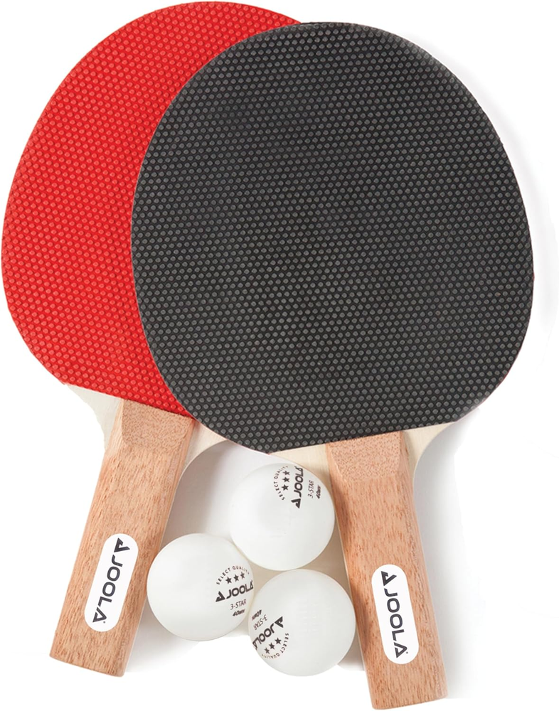Essentials Duel 2-Player Table Tennis Racket Set with 2 Ping Pong Paddles & 3 Ba