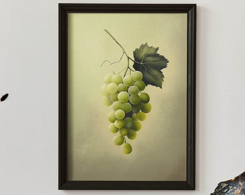 Minimalist Painting Of Grapes Simple Print Artwork Print At Home Wall Art Wall