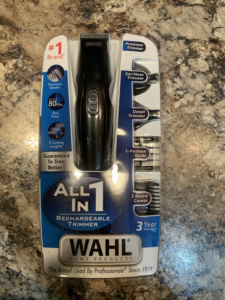 Wahl All In One Rechargeable Trimmer Groomer Kit 9685-200 Beard Nose Ear & Face