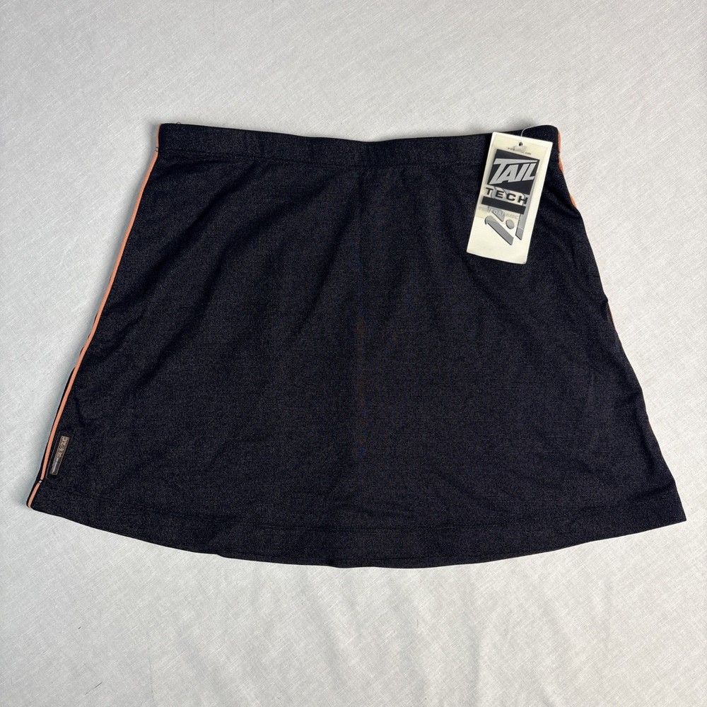 Tail Tech Women’s Small Black Pink Shimmer Tennis Golf Stretch Skirt NWT NOS