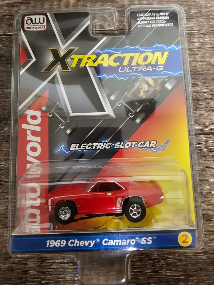 Autoworld HO Slot Car New X Traction 1969 Chevy Camaro SS