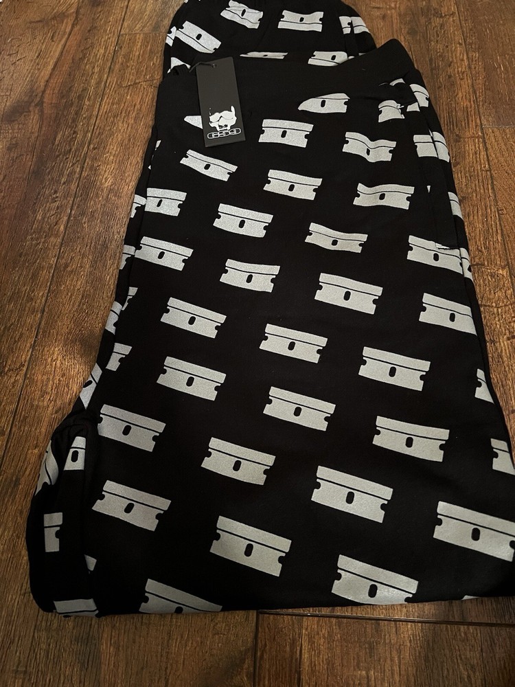 Suicideboys G59 Razor Blade Black Grey Sweatpants Size L