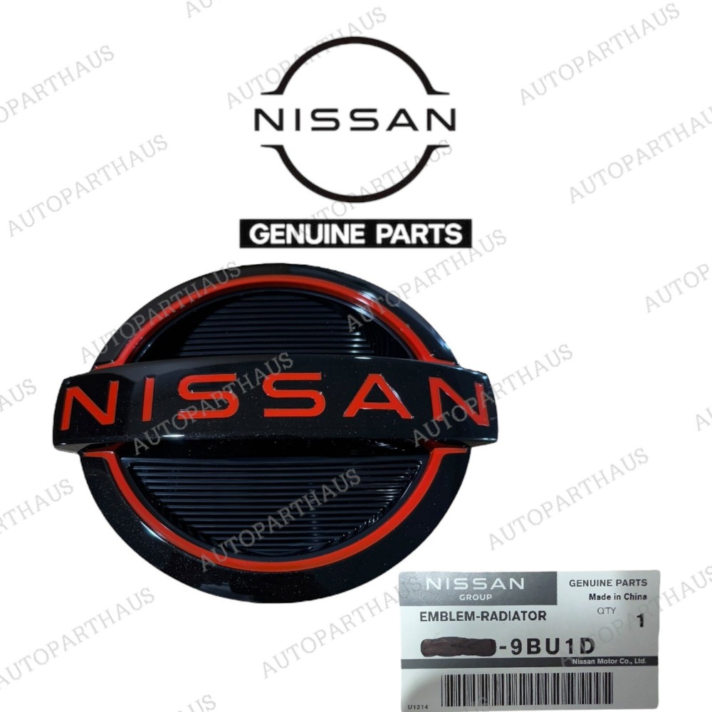 NISSAN FRONTIER 22-25 Front Grille Grill Emblem Logo Red Accent OEM New