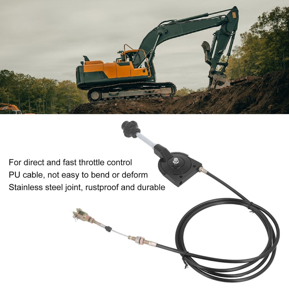 Excavator Throttle Control Cable Replacement 2.5 Meter Manual Flexible Throttle