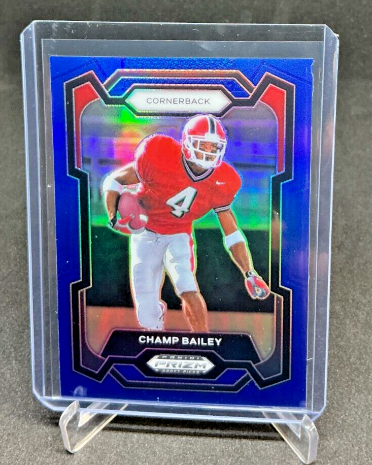 2024 Panini Prizm Draft Picks Champ Bailey Blue Prizm 27/199 Card #38