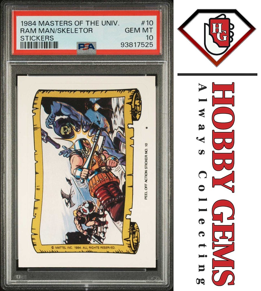 HE-MAN RAM MAN SKELETOR 1984 MOTU Sticker PSA 10 C5 #10