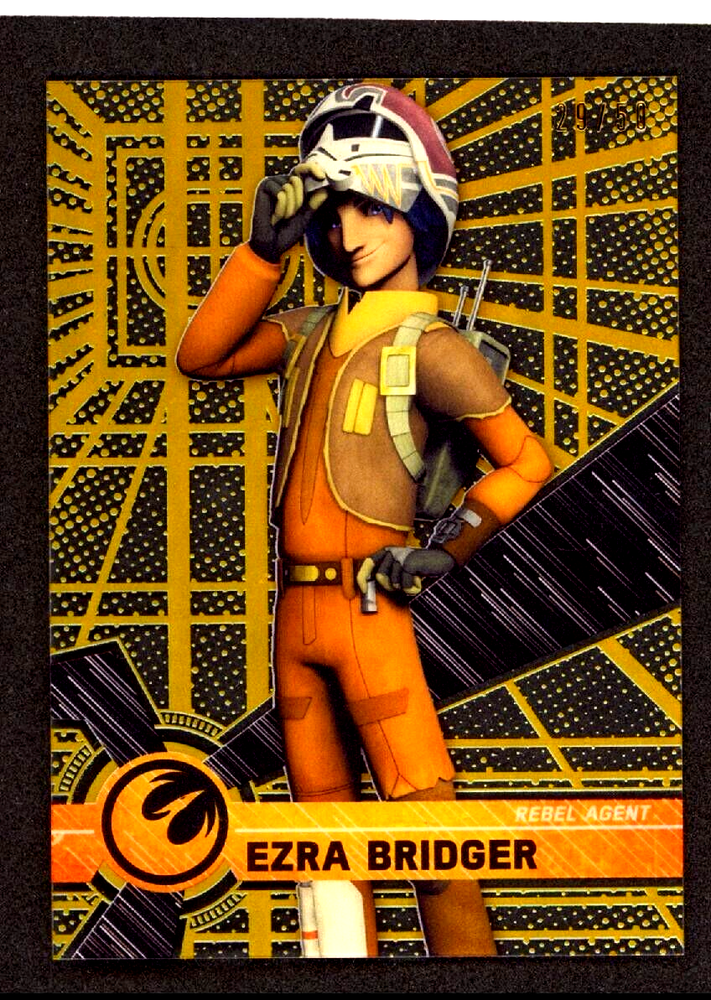EZRA BRIDGER 2017 Topps Star Wars High Tek Pattern 1 Gold Rainbow Foil 29/50