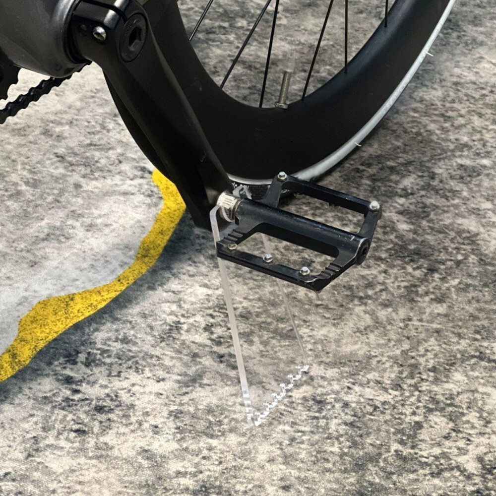 Sleek Clear Acrylic Bike Foot Supports with Portable Design and Accessories