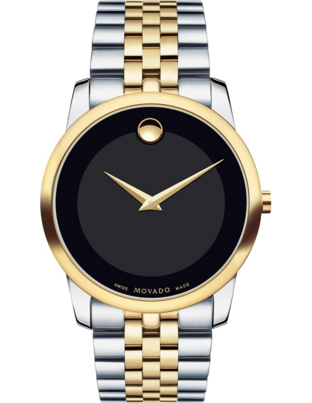 Movado Museum 0606605 Yellow Gold Silver Two Tone Classic Unisex  Watch