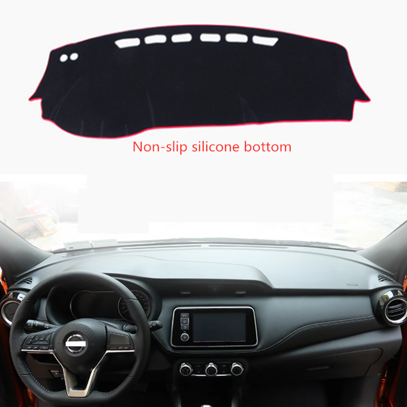Cae Red Dashboard Sun Cover Mat for Nissan Kicks 2021-2024 Models