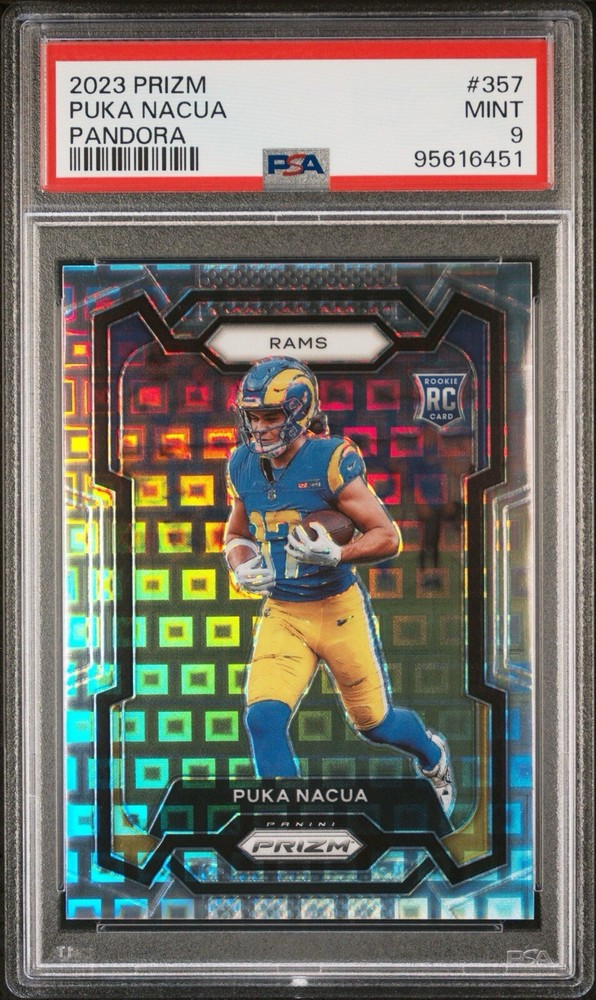 2023 Panini Prizm Puka Nacua Pandora Prizm Rookie RC #56/400 PSA 9 MINT Rams