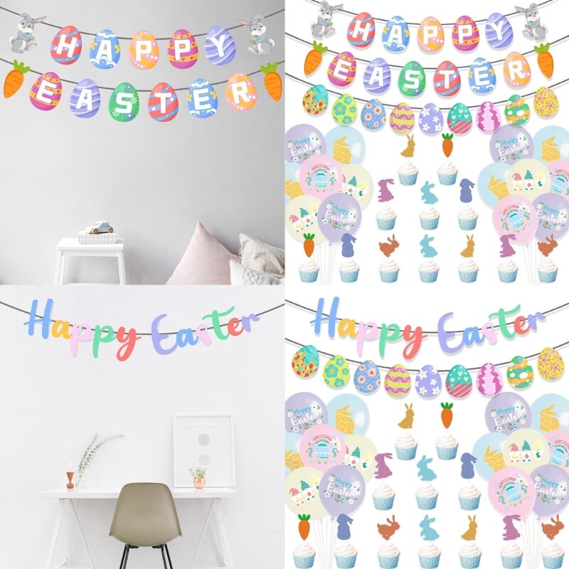 Decorative Balloons Cake Decors Hanging Banners Suitable for Festival Occasion