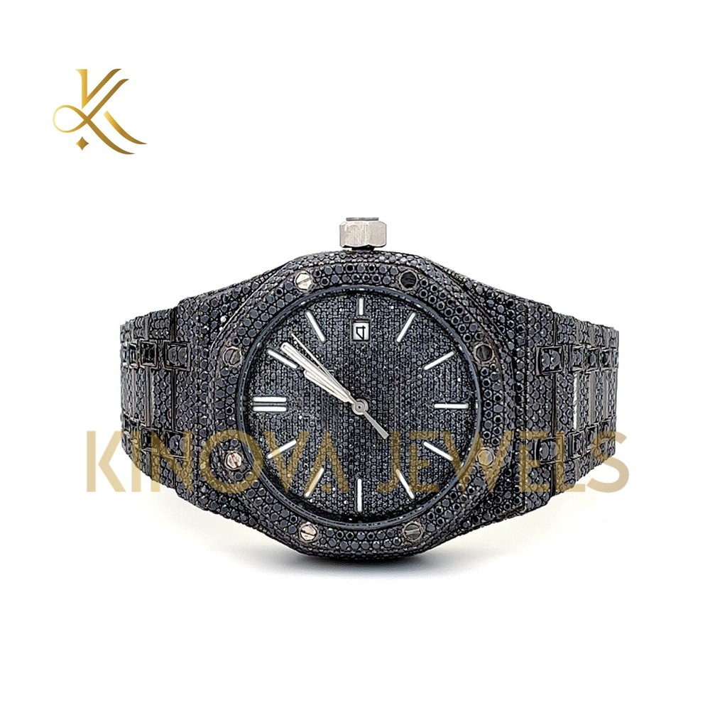 mens moissanite vvs1 iced out watch