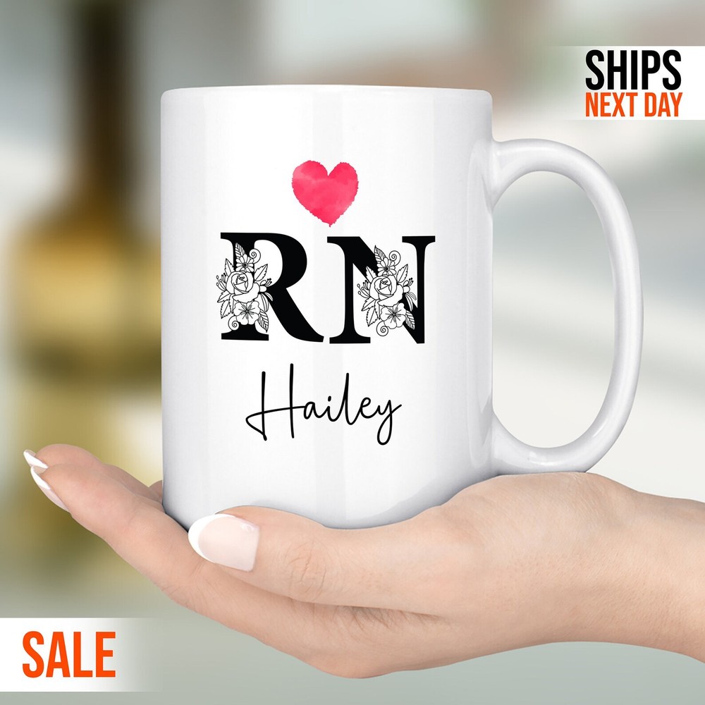 Rn Mug Custom Rn Mug Professional Mug Co Worker Gift Personalized Gift Mug Rn