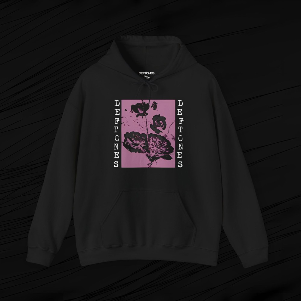 Deftones Rare Logo Flowers Hoodie - Gift For Metal Fans - Concert Merchandise